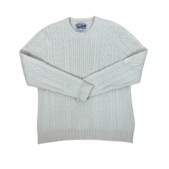 Schott Bros Other - Schott Bros. Hand Crafted Wool Blend Cable Knit Sweater Fisherman Cream Mens XL